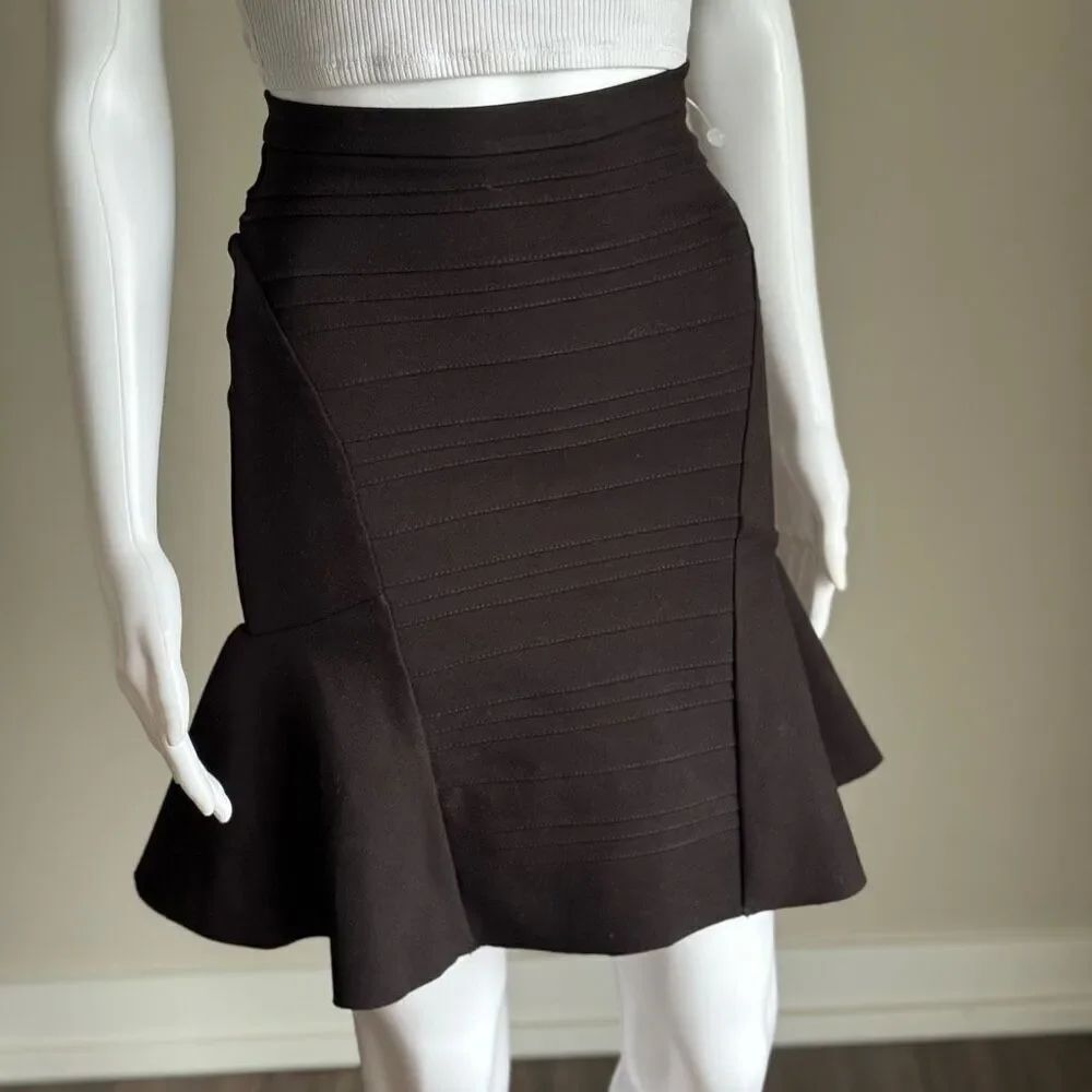 MAJE Stretched Waist Flared Hem Skirt - Picture 3 of 8